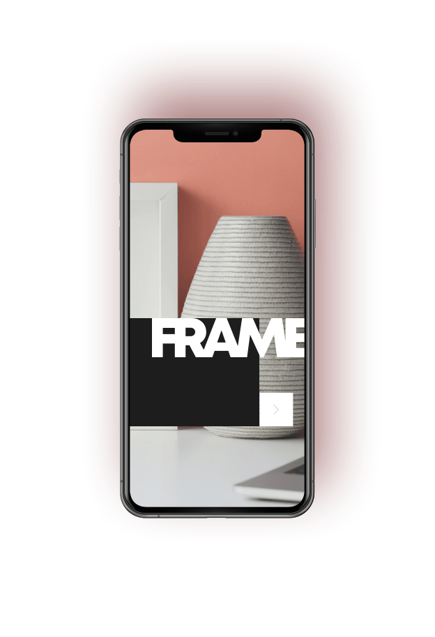 iPhone showcasing framed furniture