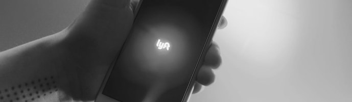 tablet phone being held by a hand